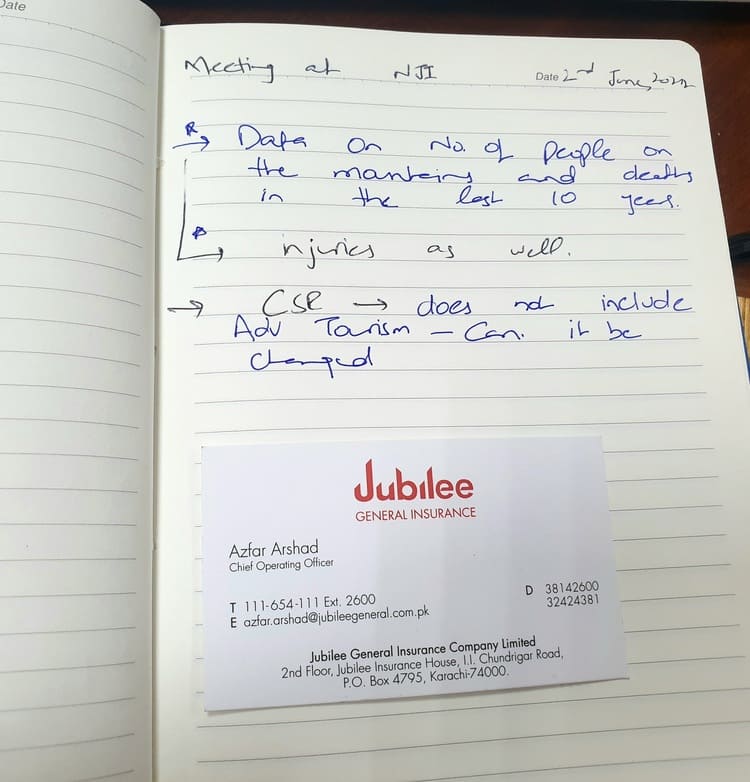 Efforts began to find a better insurance product for mountain guides of Pakistan. 2022